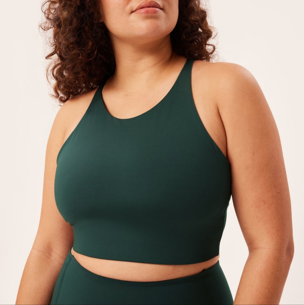 Girlfriend Collective Topanga Halter Sports Bra, Size Small